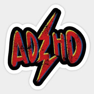 ADHD Glitch Design Sticker